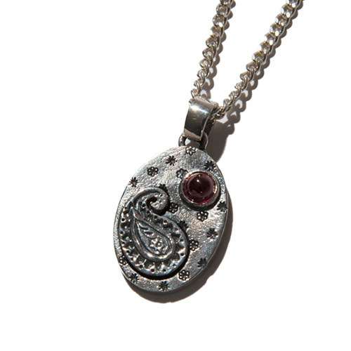 [크루치] Paisley version - 2 necklace (silver,red)