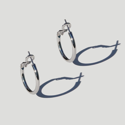 [러쉬오프] Silver Daily Ring Earring/실버 데일리 링 이어링 -S