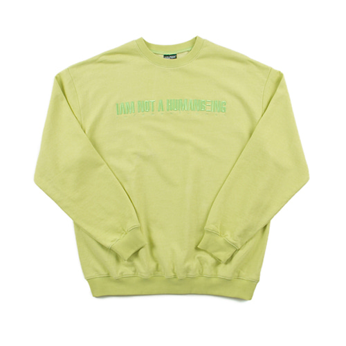 [아임낫어휴먼비잉] Embroidered Crewneck Sweatshirt - GREEN