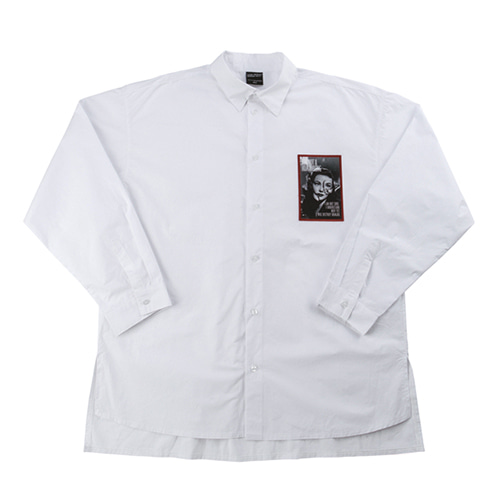 [아임낫어휴먼비잉] Art Embroidery Shirts - WHITE