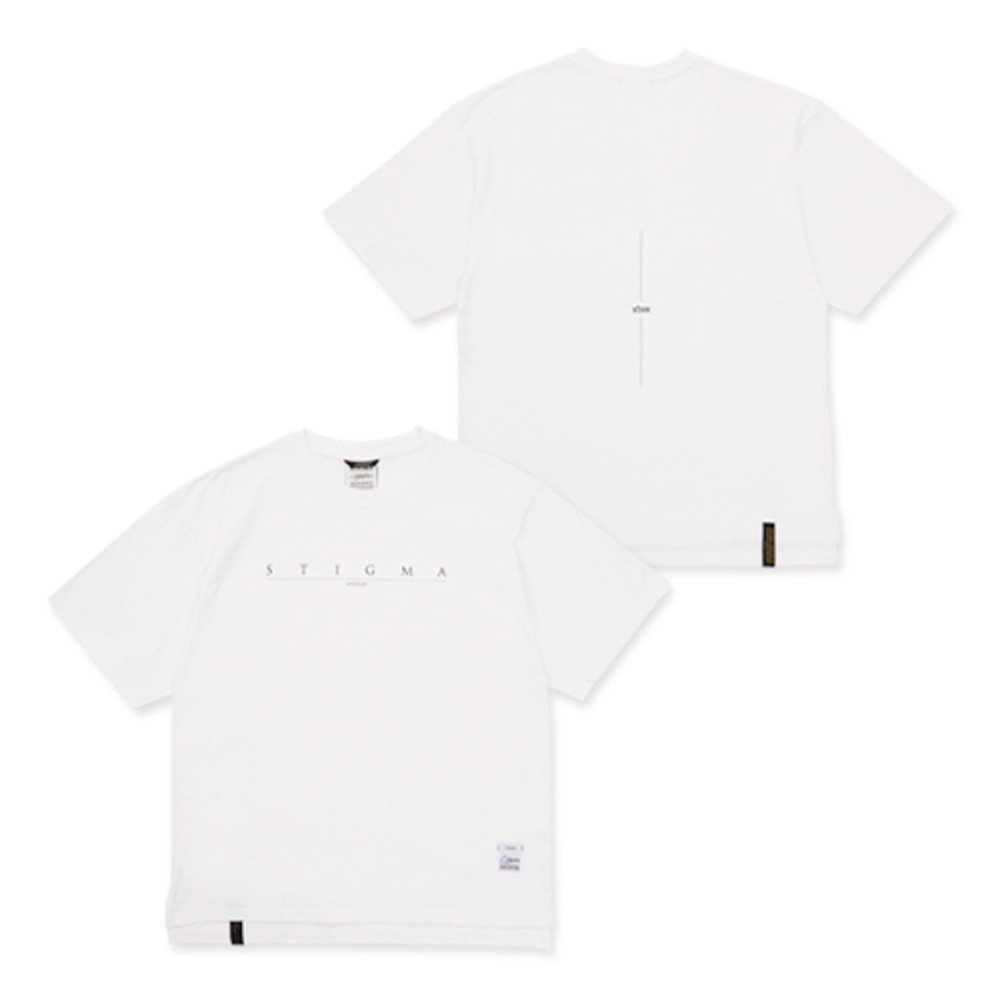 [스티그마] Serif Oversized Short Sleeves T-Shirts - white