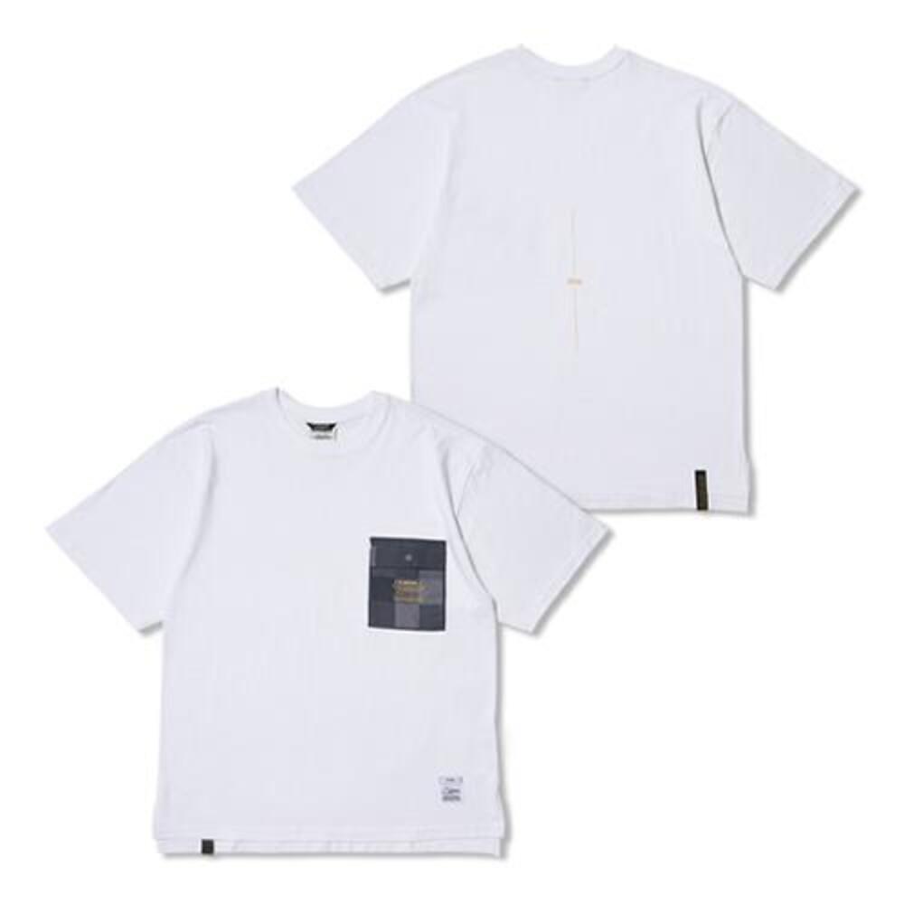 [스티그마]  Square Camouflage Pocket Oversized Short Sleeves T-Shirts White