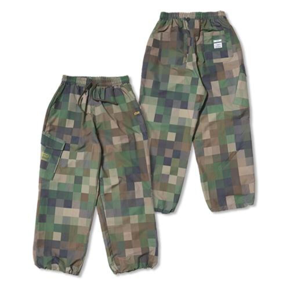 [스티그마]  Square Camouflage Super Wide Jogger Pants Green