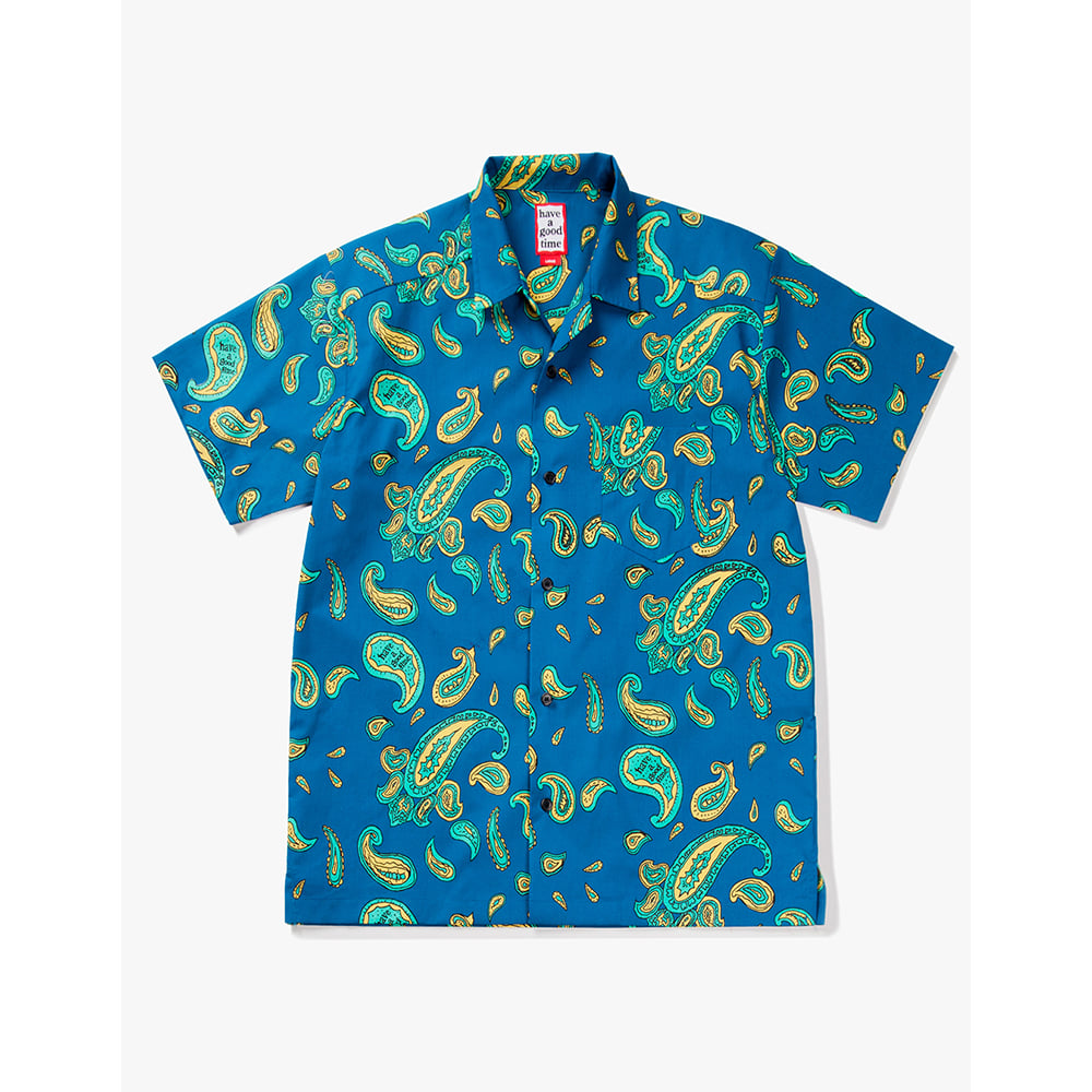 [해브어굿타임] Aloha S/S Shirts - Paiseley Deep Blue