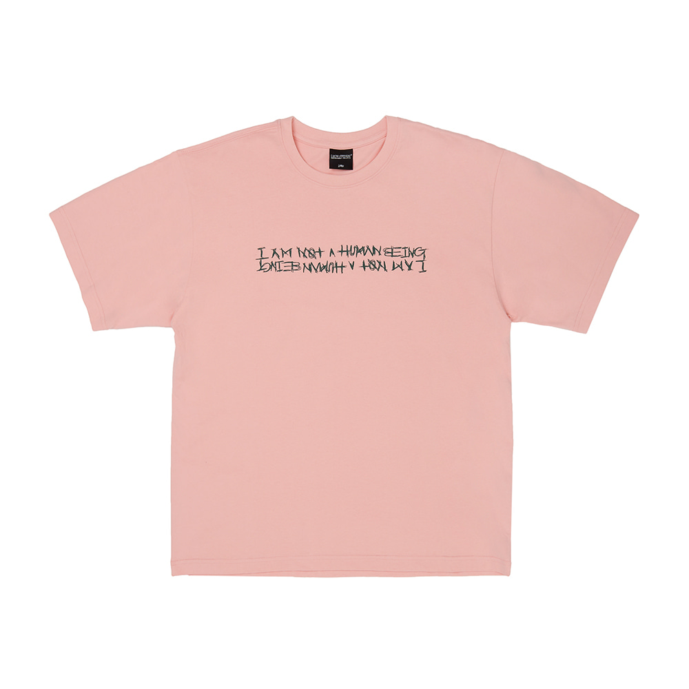 [아임낫어휴먼비잉] Basic Logo Short Sleeve T-Shirt - PINK