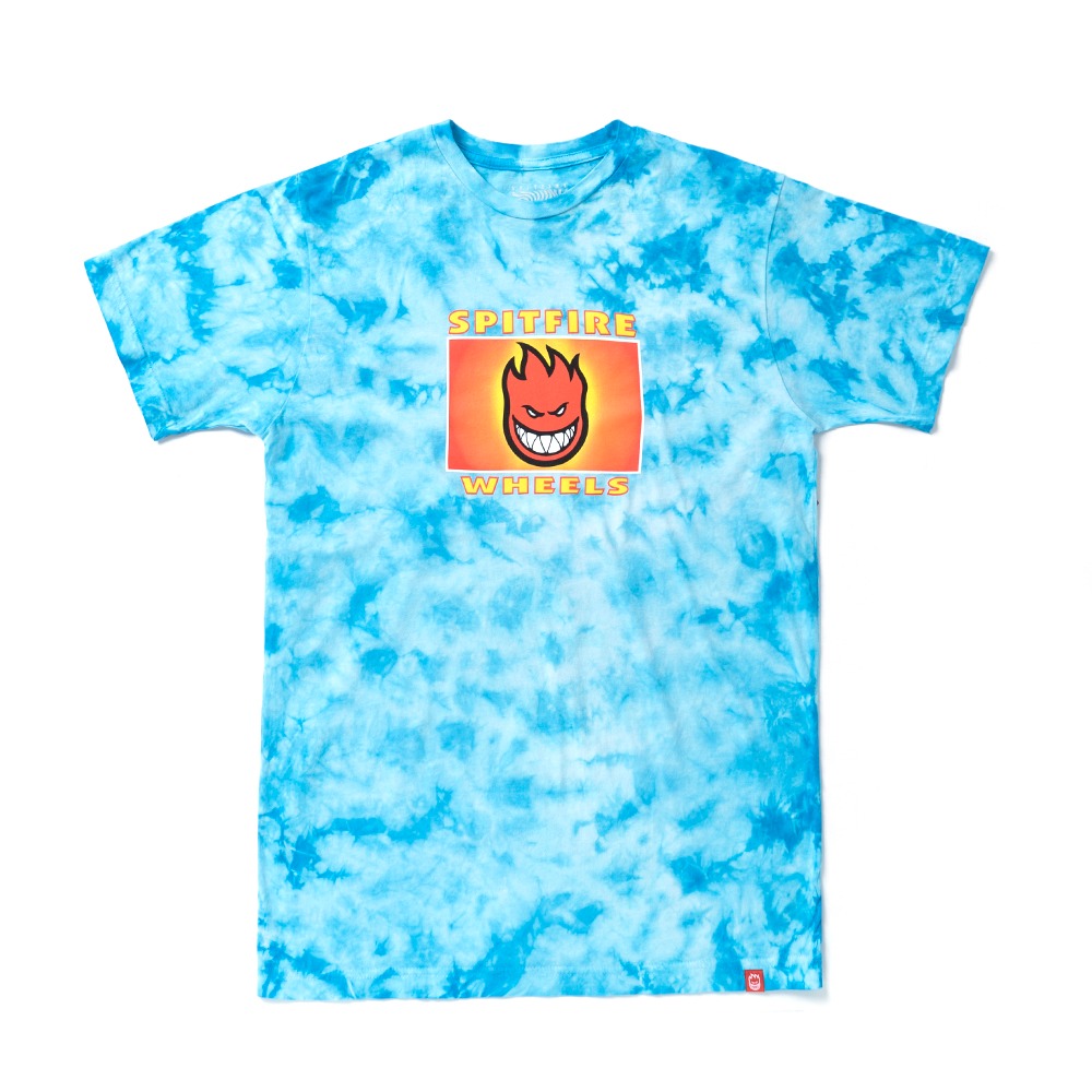 [스핏파이어] SPITFIRE LABEL S/S T-Shirt - BLUE CRYSTAL WASH/MULTI-COLORED 51010691A