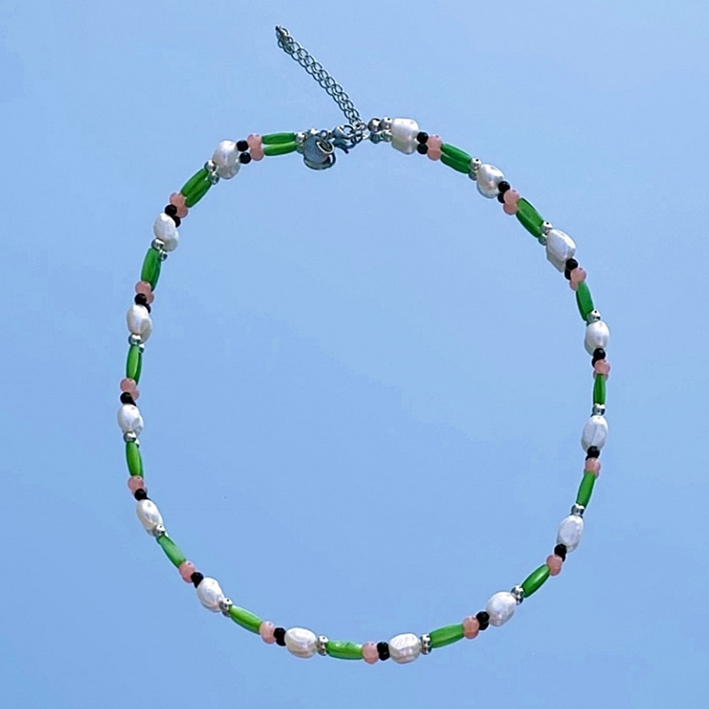 [런디에스] spring gemstone necklace