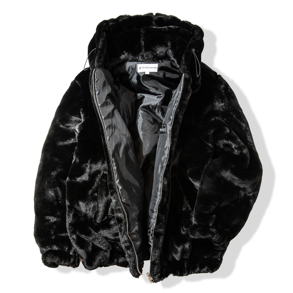 [킹아카이브]Heavy Fur Jacket 001 -Black