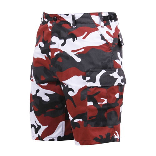 [로스코] Colored Camo BDU Shorts - Red Camo