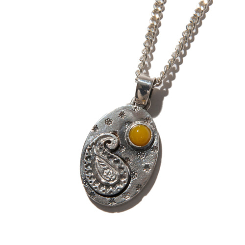 [크루치] Paisley version - 2 necklace (silver,yellow)