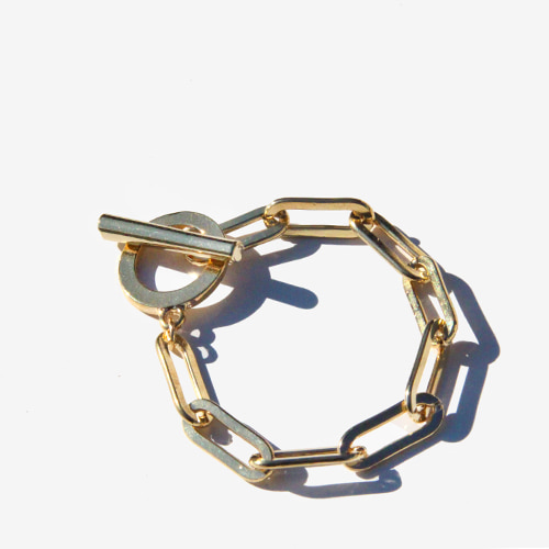 [러쉬오프] Gold Bold Chain Bracelet/골드볼드체인 팔찌