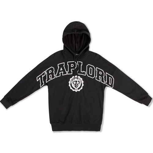 [트랩로드] Mens Knit Hooded Pullover - Traplord Varsity (BLACK)