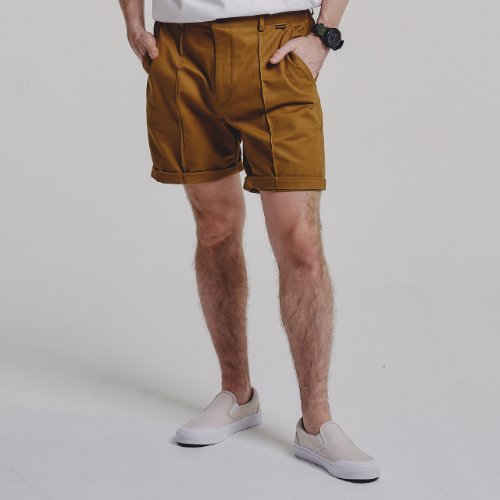 [스테이지 네임] PINTUCK shorts_CAMEL