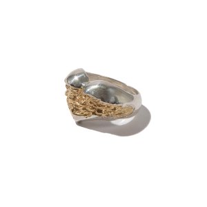 [크루치] heart ring (silver,14k gold plated)