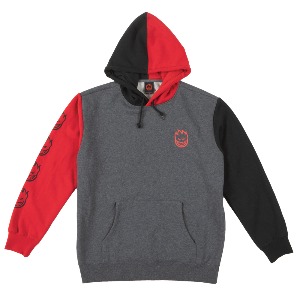 [스핏파이어] BIGHEAD BLOCKED Pullover Hooded Sweatshirt - CHARCOAL/SCARLET/BLACK 53110092