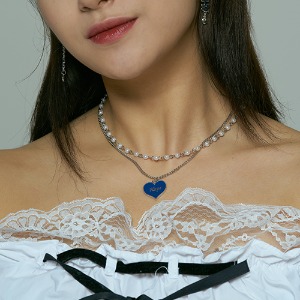 [하와] Hope heart layered necklace