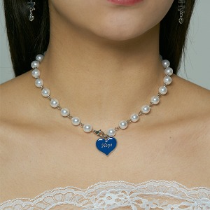 [하와] Hope heart pearl necklace