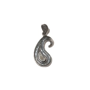 [크루치] Paisley Texture necklace (Silver,Diamond)
