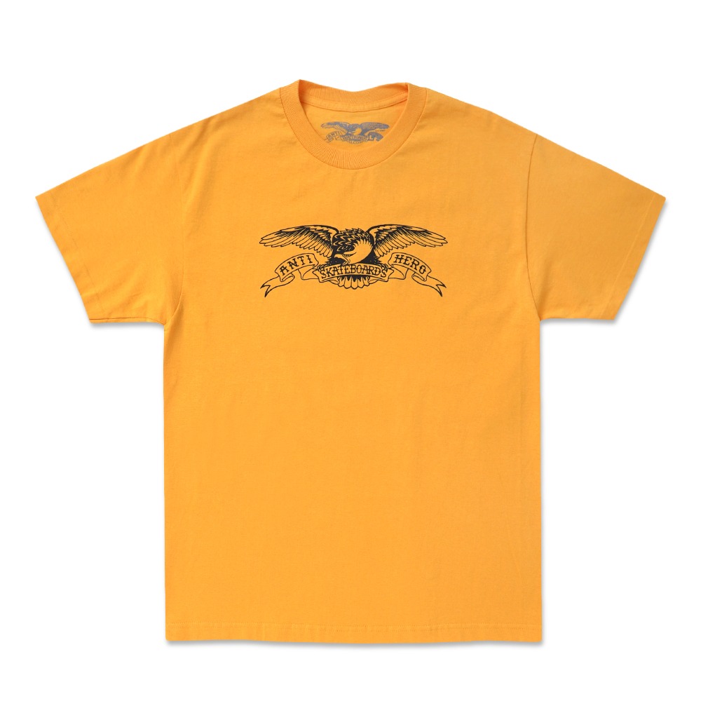[안티히어로] BASIC EAGLE S/S T-Shirt GOLD w/ BLACK Print 51020080AH
