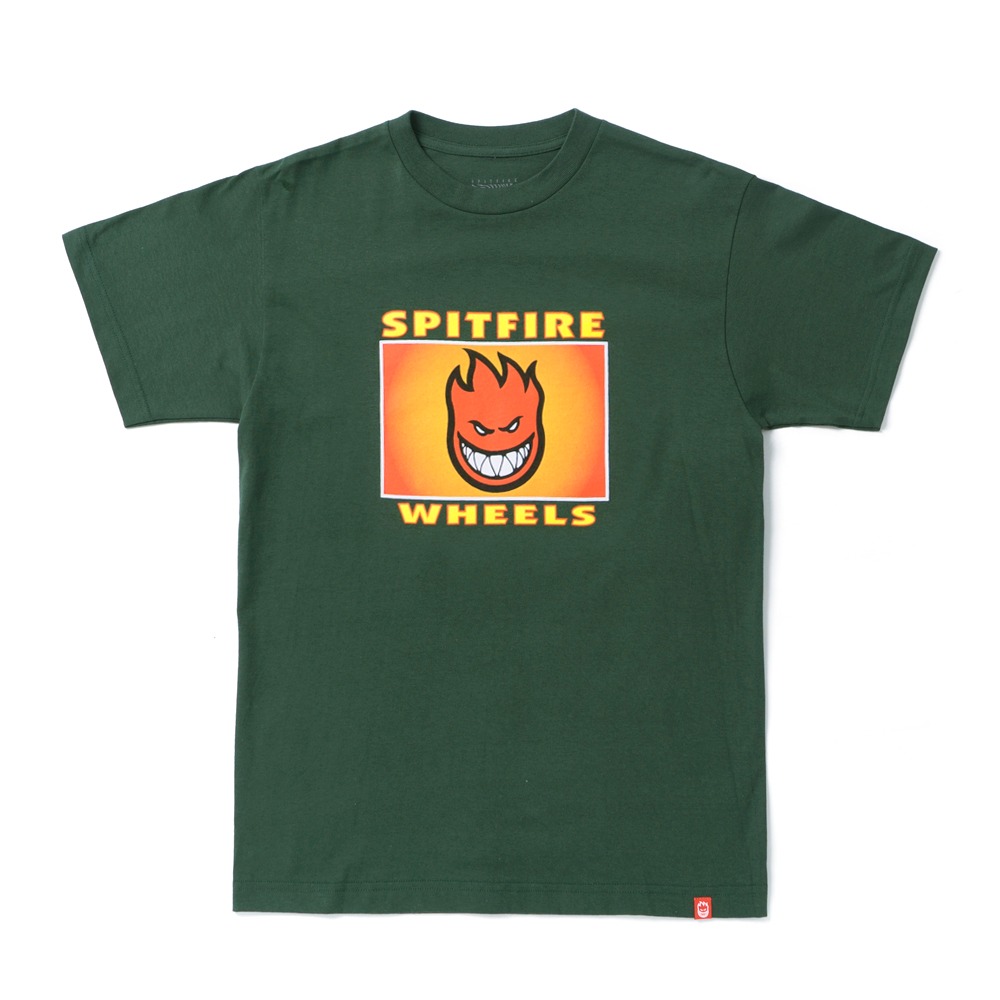[스핏파이어] SPITFIRE LABEL S/S T-Shirt - FORREST GREEN/MULTI-COLORED 51010691