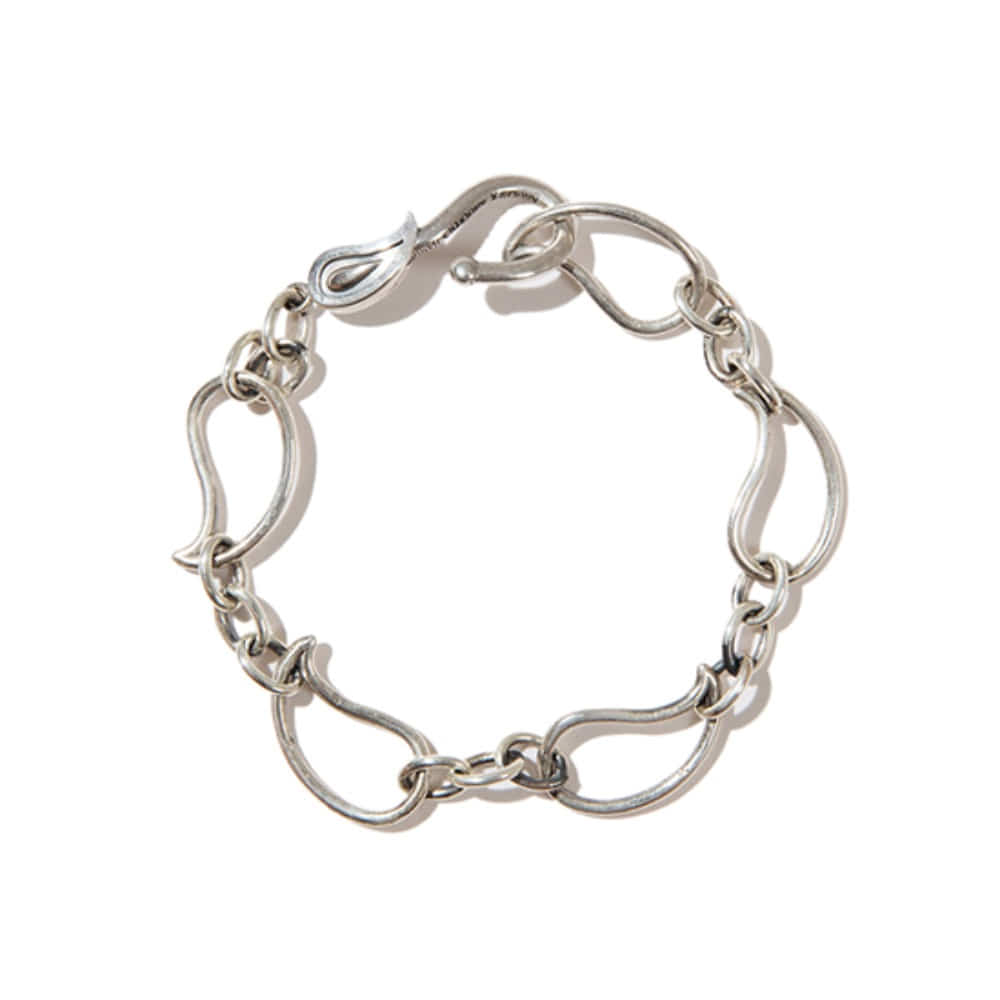 [크루치] line paisley bracelet (silver)