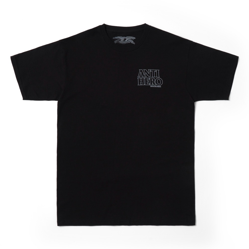 [안티히어로] LIL BLACK HERO OUTLINE S/S T-Shirt - BLACK/GREY 51020267S