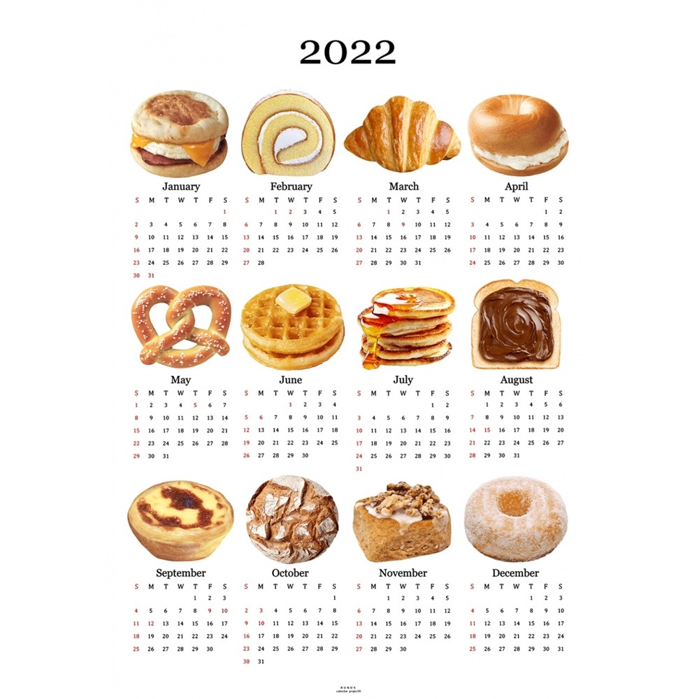 [런디에스] 2022 bread canvas calendar (2size)