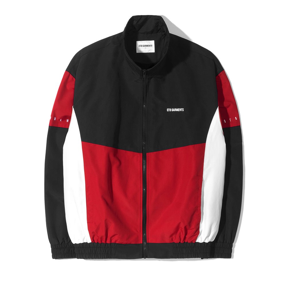 [큐티에잇] WA Old Track Jacket (Black/Red)