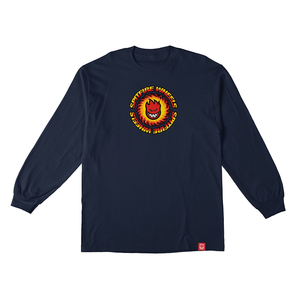 [스핏파이어] OG FIREBALL L/S T-Shirt - NAVY (RED/YELLOW/ORANGE Print) 52010130