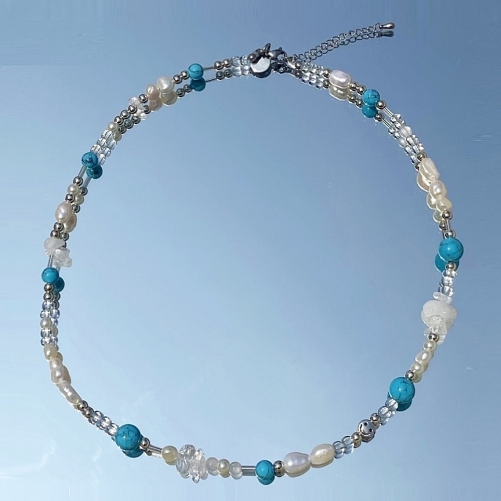 [런디에스] multi beads necklace 01