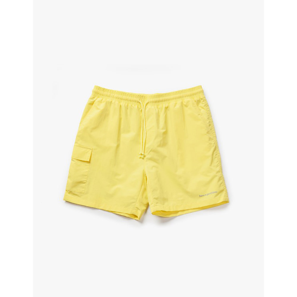 [해브어굿타임] Aquallum Mesh Pocket Shorts - Light Yellow